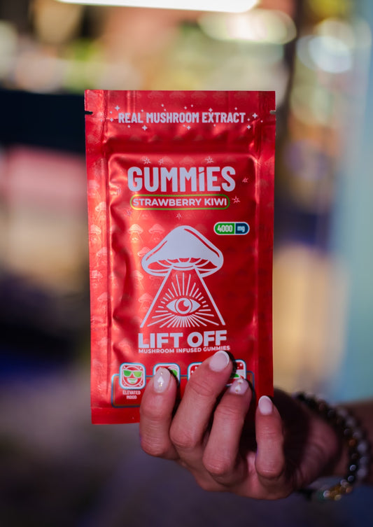 Lift Off Mushroom Gummies – Strawberry Kiwi Flavor | 4000mg Natural Mushroom Extract