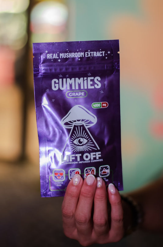Lift Off Mushroom Gummies – Grape Flavor | 4000mg Natural Mushroom Extract